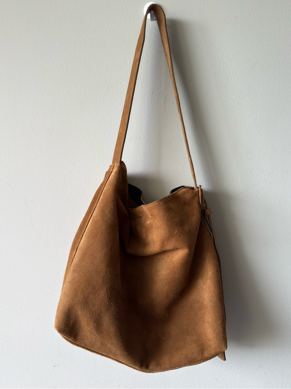 Dimoni genuine suede leather shoulder bag